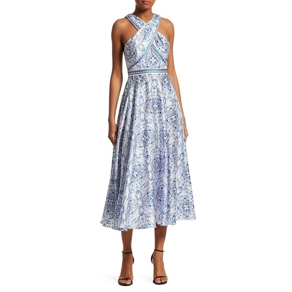 Monique Lhuillier Dresses & Skirts - NWT ML Monique Lhuillier Floral Mikado Midi Dress